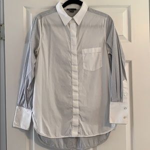 Poplin Button Down Blouse